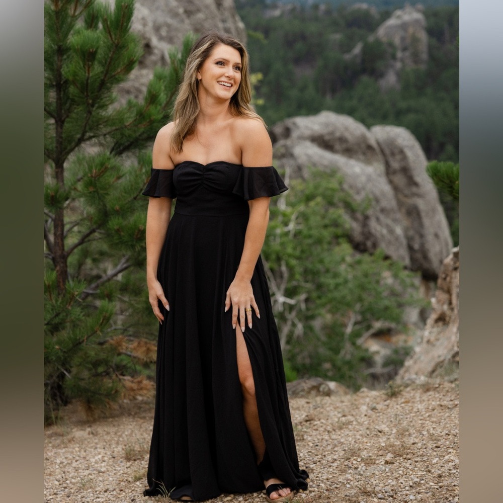 Glowy Black Dress
